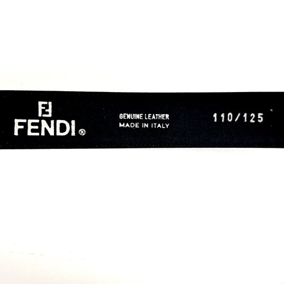 Fendi UNISEX  Squared FF Leather Belt EUC - Picture 3 of 12